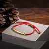Tibetan Red String Bracelet – Buddhist Lucky Charm
