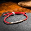 Tibetan Red String Bracelet – Buddhist Lucky Charm
